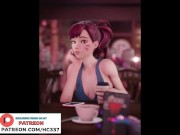 Preview 5 of D.VA AND SOMBRA HAVE SOME FUN IN THE CAFE / OVERWATCH HENTAI STORY ANIMATION 60FPS