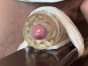 Preview 3 of Man Moaning while Fucking Fleshlight and Dirty Talking until Intense Shaking Orgasm and Cum - fap2it