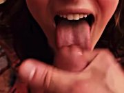 Preview 4 of Sexy MILF gets a massive facial and swallows huge cumshot