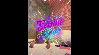 GeishaKyd gets caught masturbating in the hotel!
