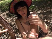 Preview 6 of I fuck with a farmer outdoors and I cum on her tits ft. John Lemon