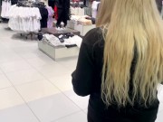 Preview 1 of Creampie in the fitting room, blowjob and sex for a dress in a public place