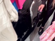 Preview 3 of Creampie in the fitting room, blowjob and sex for a dress in a public place