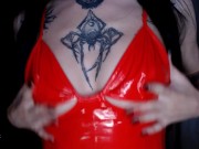 Preview 2 of Striptease worship on Red Latex - Teaser