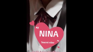[Tgirl]  First time putting a sex toy in her ass while still in school uniform.