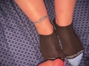 Preview 1 of Cumming on her socks again