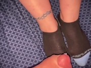 Preview 2 of Cumming on her socks again