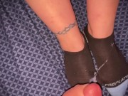 Preview 4 of Cumming on her socks again