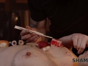 Preview 4 of SHAME4K. Nyotaimori Means Fuck Me Harder for Sushi Odalisque