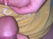 Preview 6 of Titty fucking and lactation big breasts - pregnant woman milks her breasts, milk splashes, homemade