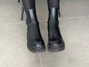 Preview 2 of She made me shoot a huge load on her Boots