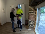 Preview 4 of The parcel delivery man comes to bring me a package and I give him a surprise blowjob