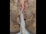Preview 3 of Huge meaty cunt pissing deliciously in the office toilet 💦 Up close