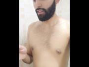 Preview 1 of Camilo Brown Using Oil And a Vibrator In The Shower To Give Himself An Intense Prostate Orgasm