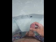 Preview 5 of Dude busts nut in hot tube gay daddy jizz slut whore