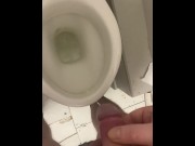 Preview 5 of Chubby Degen Strokes His Cock 'Till He Busts While Taking a Piss