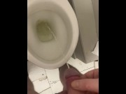 Preview 6 of Chubby Degen Strokes His Cock 'Till He Busts While Taking a Piss