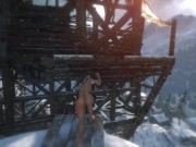 Preview 3 of Rise of the Tomb Raider Nude Game Play [Part 13] New 2024 Hot Nude Sexy Lara Nude version-X Mod