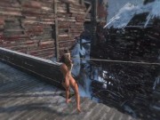 Preview 5 of Rise of the Tomb Raider Nude Game Play [Part 13] New 2024 Hot Nude Sexy Lara Nude version-X Mod