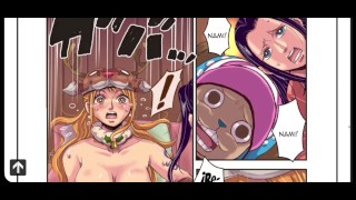 NAMI X ROBIN FUCKING WILDLY ON A MISSION WITH CHOPPER - ONE PIECE PORN MANGA