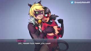 Antibag is fucked on a roof by Cat Noir