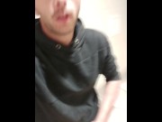 Preview 2 of Public masturbation in bathroom