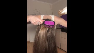 I dry my long HAIR! - part 3