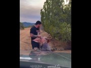 Preview 6 of Amateur Couple Fucking on the Side of the Road (teaser)