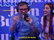 Preview 3 of Jessica Sodi fulfills fantasy and cums with her big tits in the sex machine Juan Bustos podcast
