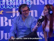 Preview 4 of Jessica Sodi fulfills fantasy and cums with her big tits in the sex machine Juan Bustos podcast