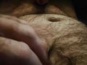 Preview 5 of British Hairy Daddy Bear Stoking Hairy Belly and having a Wank