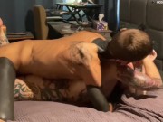 Preview 4 of Oil Massage Sex Romantic Rough Passionate Tattooed Big Dick Daddy Hoss Kado Fucking MILF Dacey Belle