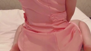 Japanese handjob using dildo with lotion [Amateur masturbation/personal photography]