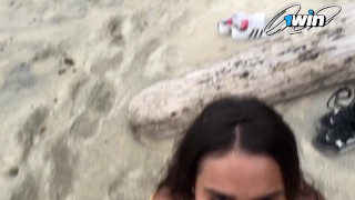 Hot couple having sex on public beach nudist - Cxlila