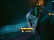 Preview 2 of Cyberpunk 2077 Judy Sex Scene - Pyramid Song Sex Scene [18+] Porn Game Play