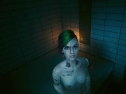 Preview 4 of Cyberpunk 2077 Judy Sex Scene - Pyramid Song Sex Scene [18+] Porn Game Play