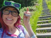 Preview 6 of Slinky Stairs Upshorts Peek-n-Pee