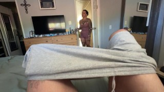 I Spy On My Step Mom And She Catches Me Jerking Off