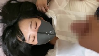 Skinny Japanese girls and sex with cream pie