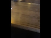 Preview 5 of Tits out handjob at the bar risky