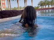 Preview 3 of Sexy Monika Fox Swims Naked In Pool And Sea In Hot Country