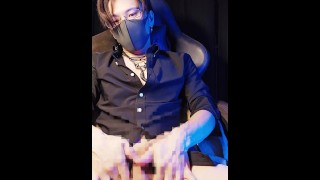 【Mobile Phone Video】Testicular Massage + Masturbation 【Thick Semen】