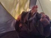 Preview 3 of Stripping off all of my dirty sweaty clothes in my tent