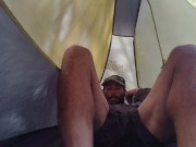 Preview 4 of Stripping off all of my dirty sweaty clothes in my tent