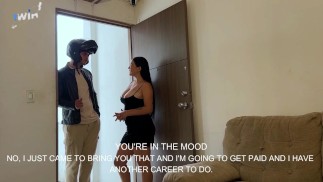 The delivery guy has a huge dick so I tip him my huge tits - Milan Rodriguez & Daniela Gomez