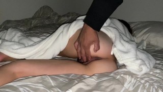 Creaming and cuming all over his big black cock 