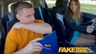 Fake Driving School Cute Miriam More blowjob and pov orgasm with teacher