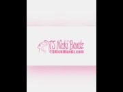 Preview 2 of Sexy TS Nicki Bandz Rides Dildo Floppy Cock