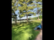 Preview 1 of Outdoor public masturbation at a busy local park and then came again at home thinking about it