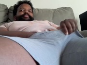 Preview 6 of Hot BBC Daddy Shoots a Hot Load Watching YouTube